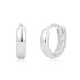 thumbnail image 1 of RYSKYJEWELRY Small Huggie Earrings, 925 Sterling Silver, Outer 8mm, Adult, 1 of 10