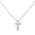 thumbnail image 1 of Small Simple Cross Pendant Stainless Steel Necklace for Teenage Girls Women - 18 Inch Chain, 1 of 5