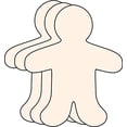thumbnail image 1 of Small Single Color Creative Cut-Out - Person, 1 of 1