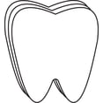thumbnail image 1 of Small Single Color Creative Cut-Out - Tooth, 1 of 4