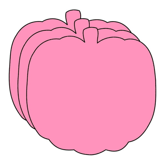 SHAPES ETC. Small Single Color Creative Foam Cut-Outs - Pretty in Pink-O-Ween Pumpkin