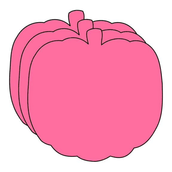 SHAPES ETC. Small Single Color Cut-Out - Pretty in Pink-O-Ween Pumpkin