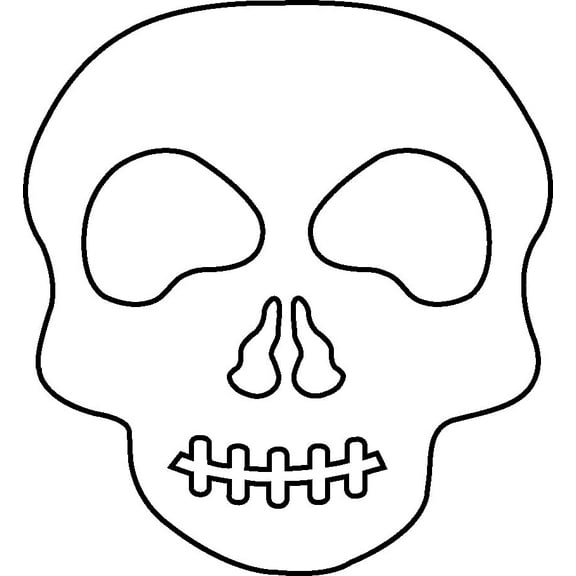 SHAPES ETC. Small Single Color Cut-Out - Skull