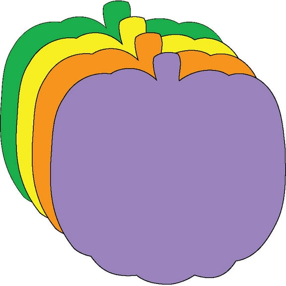 SHAPES ETC. Small Assorted Color Cut-Out - Pumpkin