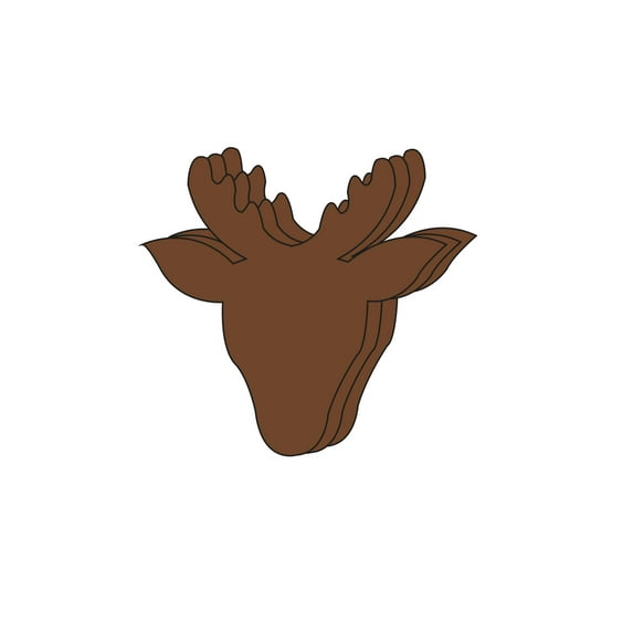 SHAPES ETC. Small Single Color Cut-Out - Reindeer