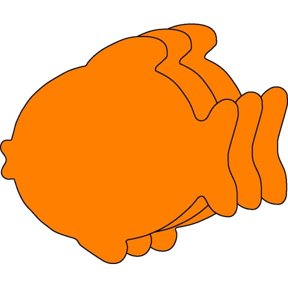 SHAPES ETC. Small Single Color Cut-Out - Fish