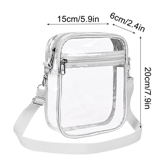 Small Size Clear PVC Chest Bag Waterproof Fashion Crossbody Shoulder Bag Lightweight Casual Travel Storage Sling Bag For Men Women Outdoor
