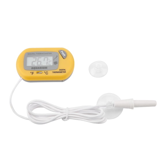 Small Size Digital Fish Tank Aquarium Thermometer Temperature Measuring Meter Machine Yellow