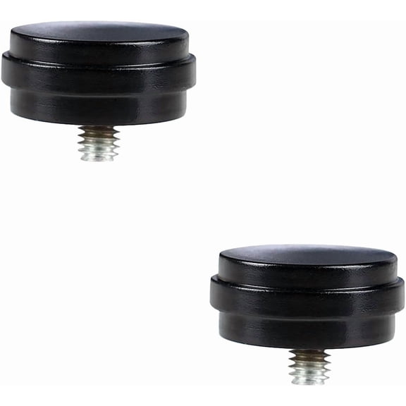 Small Size End Cap Replacement Finials, Set of 2, Black
