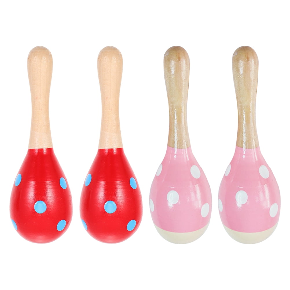 Small Size Sand Ball Hammer Wooden Shakers Toddler Toys Mini Musical