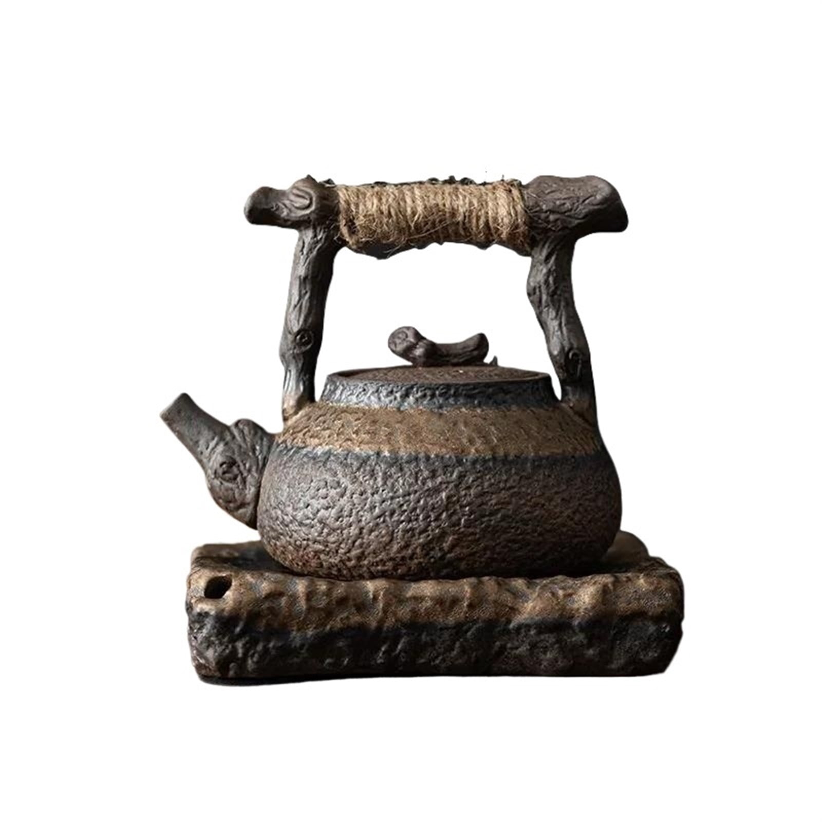 Small Size Teapot Tea Maker Japanese Gilding Iron Glaze Teapot Hemp ...