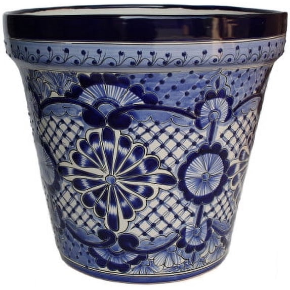 Small-Sized Cocucho Mexican Colors Talavera Ceramic Garden Pot