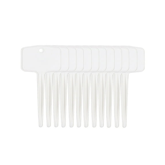 Small-Sized Thickened Waterproof Plant Tags - 12PCS White Plastic Markers for Pots/Herbs (12.7inx6.2inx4in)