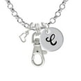 thumbnail image 1 of Small Slanted Open Heart - C - Initial Badge Clip Necklace, 1 of 1