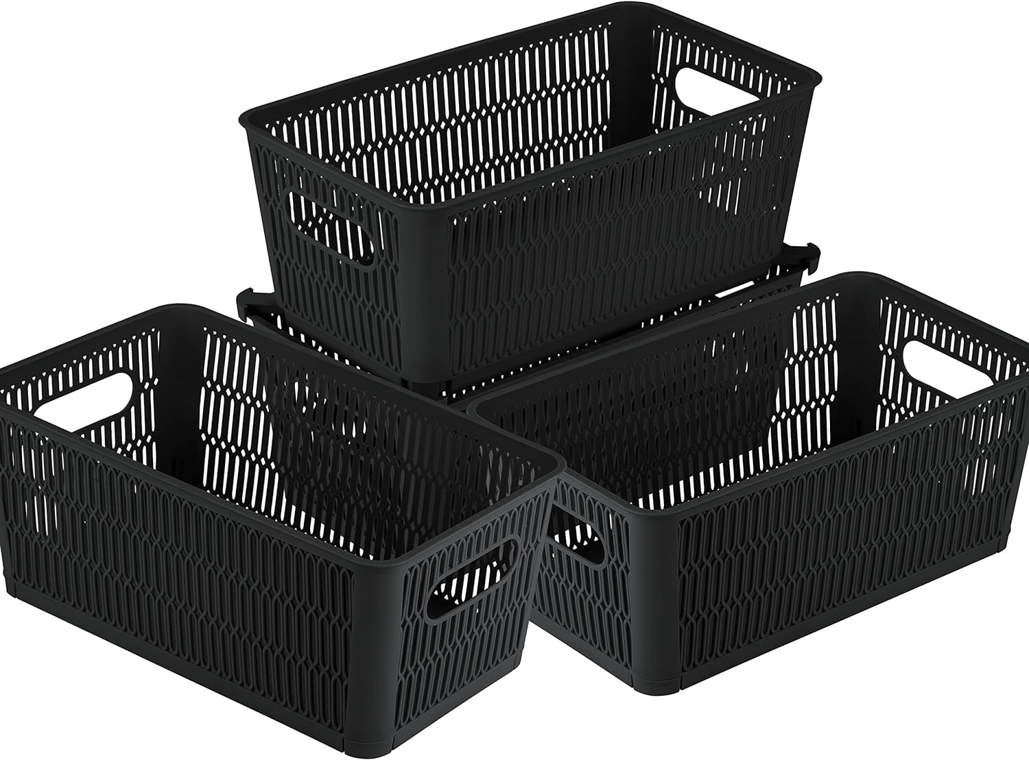 Small Slide 2 Stack It Tote Basket Storage & Organization Open Bins