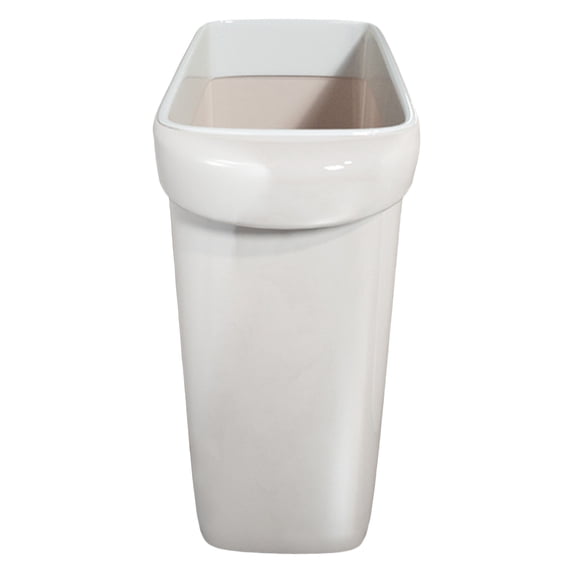 Small Slim Plastic Wastebasket Trash Can for Bathroom Kitchen Hotel Room Dorm Camper Rv, Space-Saving Design Fits Snugly Between Cabinet And Desk, Effortless , A Trash Can in The Gap of A Bathroom