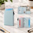 Small Slim Women's Wallet, Light Blue, Holds 9-12 Cards with ID Window ...