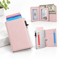 Small Slim Women's Wallet, Light Pink, Holds 9-12 Cards with ID Window ...