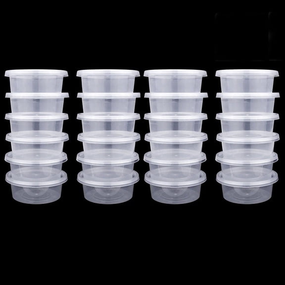 Small Slime Containers With Lids 25 Pack, Portion Cups Jello Shot Cups Hawaiian Shaved Ice Mold, Condiment Containers for Salad Dressing Food Storage