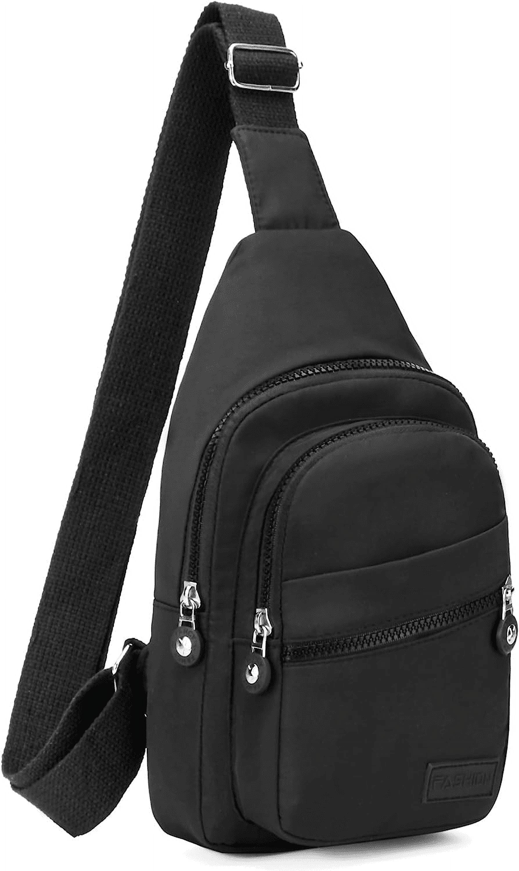 JENAGREEN Waterproof Sling Backpack – Crossbody Chest Bag With Headphone Jack, Adjustable Strap