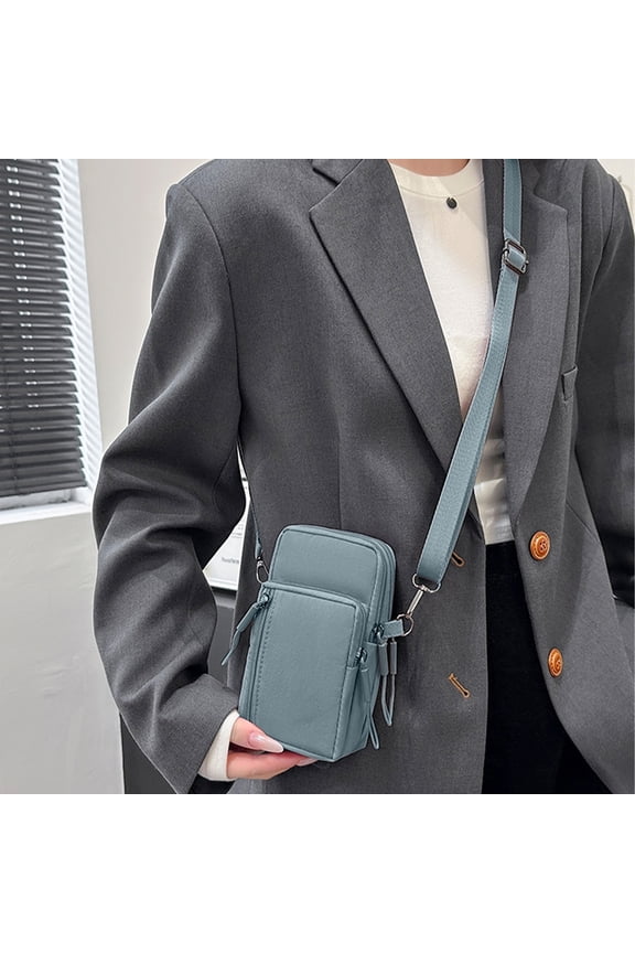 Small Sling Bag Crossbody Purse | Multifunctional Oxford Cloth Convertible Wristlet with Adjustable Strap for Travel Phone Wallet