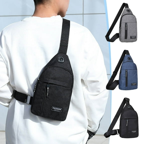 Small Sling Bag Crossbody for Men Women One Strap Shoulder Cross Body Bag Sling Backpack for Travel, 11.8*6.7*2 Inch