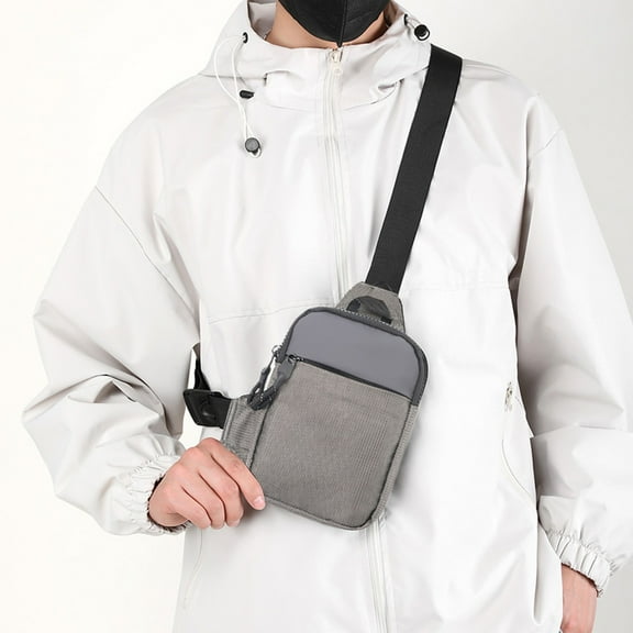 Small Sling Bag for Men Women,Crossbody Chest Bag,Lightweight Shoulder Purse,Travel Waist Pack,Anti Theft Bum Bag,RFID Blocking Phone Bag,with Earphone Hole,Daypack