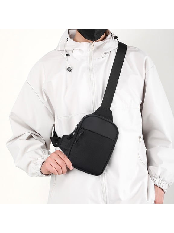 Small Sling Bag for Men Women,Crossbody Chest Bag,Lightweight Shoulder Purse,Travel Waist Pack,Anti Theft Bum Bag,RFID Blocking Phone Bag,with Earphone Hole,Daypack