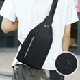 thumbnail image 1 of Small Sling Bag for Men and Women, Chest Shoulder Pack with Earphone Hole and Adjustable Strap, for Daily and Travel, 1 of 8