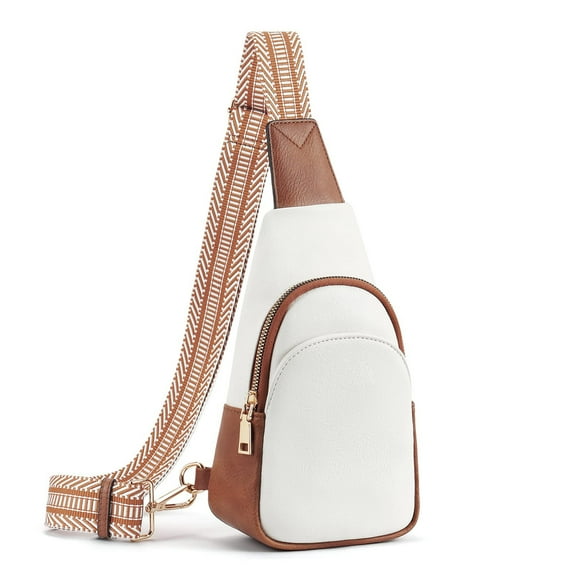 Small Sling Bag for Women Crossbody Faux Leather Fashion Waist Packs with Guitar Strap Women's Fanny Packs