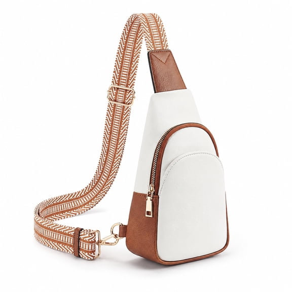 Small Sling Bag for Women Crossbody Faux Leather Fashion Waist Packs with Guitar Strap Women's Fanny Packs