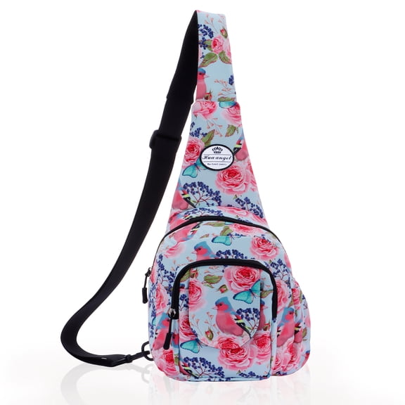 Small Sling Bag for Women Floral Crossbody Sling Backpack Chest Bag Travel Daypack Shoulder Bag Outdoor Hiking Sports Bags