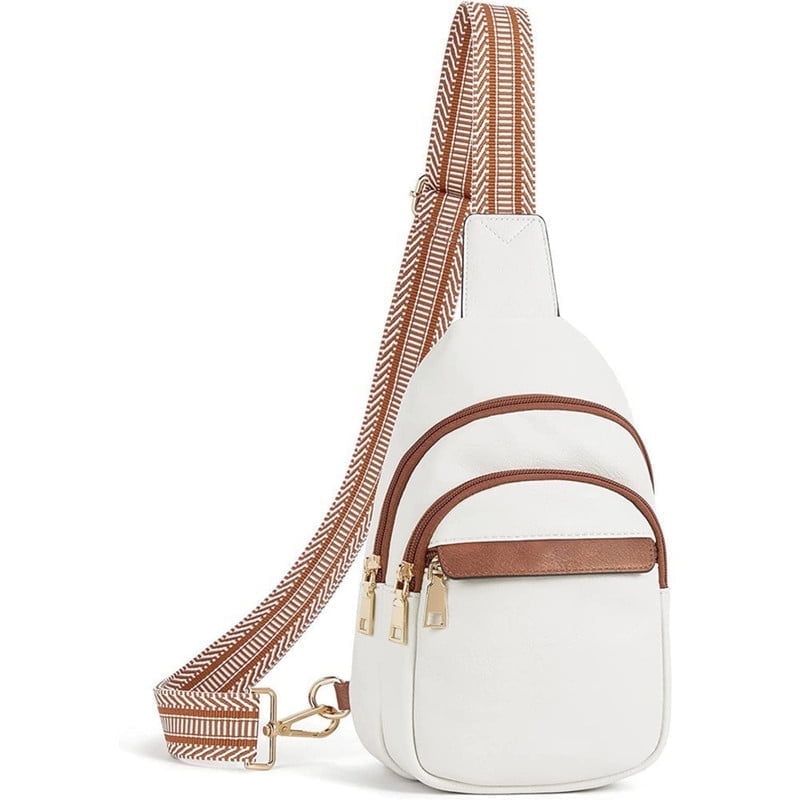 Small Sling Bag for Women Leather Crossbody Bags Fanny Pack Chest Bag for Travel