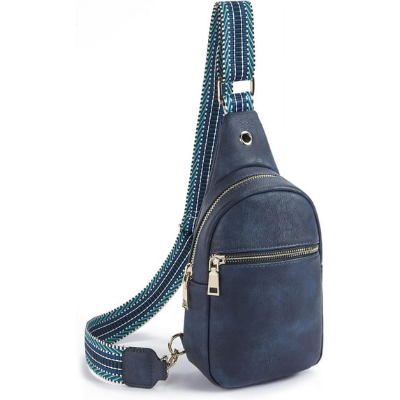 Small Sling Bag for Women Leather Crossbody Fanny Packs Chest Bag for Women