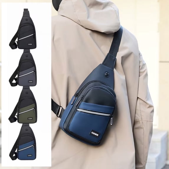 Small Sling Bag for Women Men Sling Bag For Men Women Shoulder Backpack Chest Bags Daypack With Earphone Hole For Hiking Camping Outdoor Trip