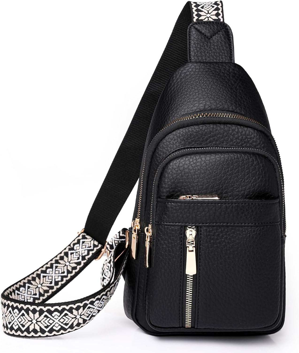 Small Sling Bag for Women Vegan Leather Fanny Pack Crossbody Bag for Women Casual Daypack for Travel Chest Bag