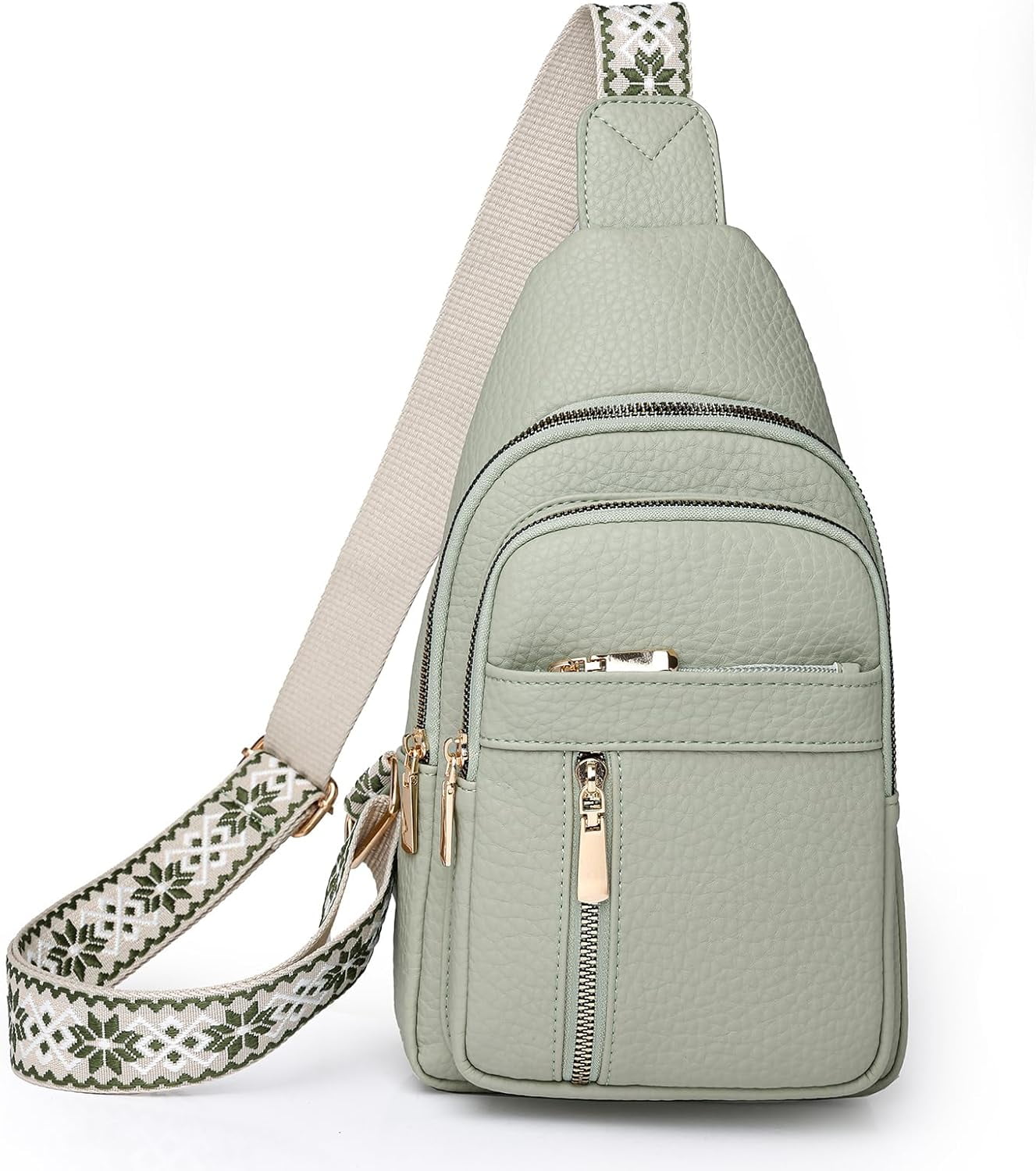 Small Sling Bag for Women Vegan Leather Fanny Pack Crossbody Bag for Women Casual Daypack for Travel Chest Bag