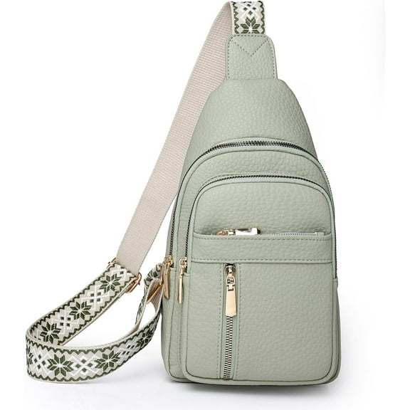 Small Sling Bag for Women Vegan Leather Fanny Pack Crossbody Bag for Women Casual Daypack for Travel Chest Bag