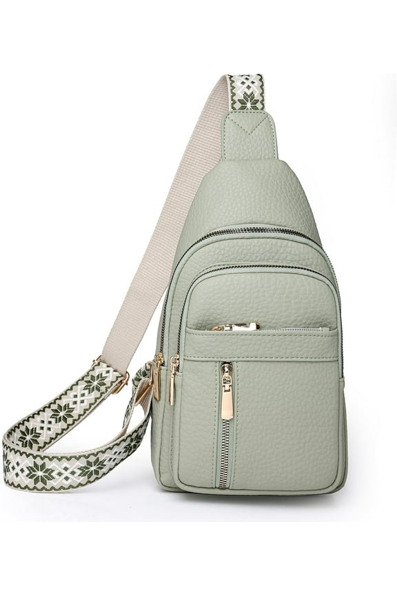 Small Sling Bag for Women Vegan Leather Fanny Pack Crossbody Bag for Women Casual Daypack for Travel Chest Bag