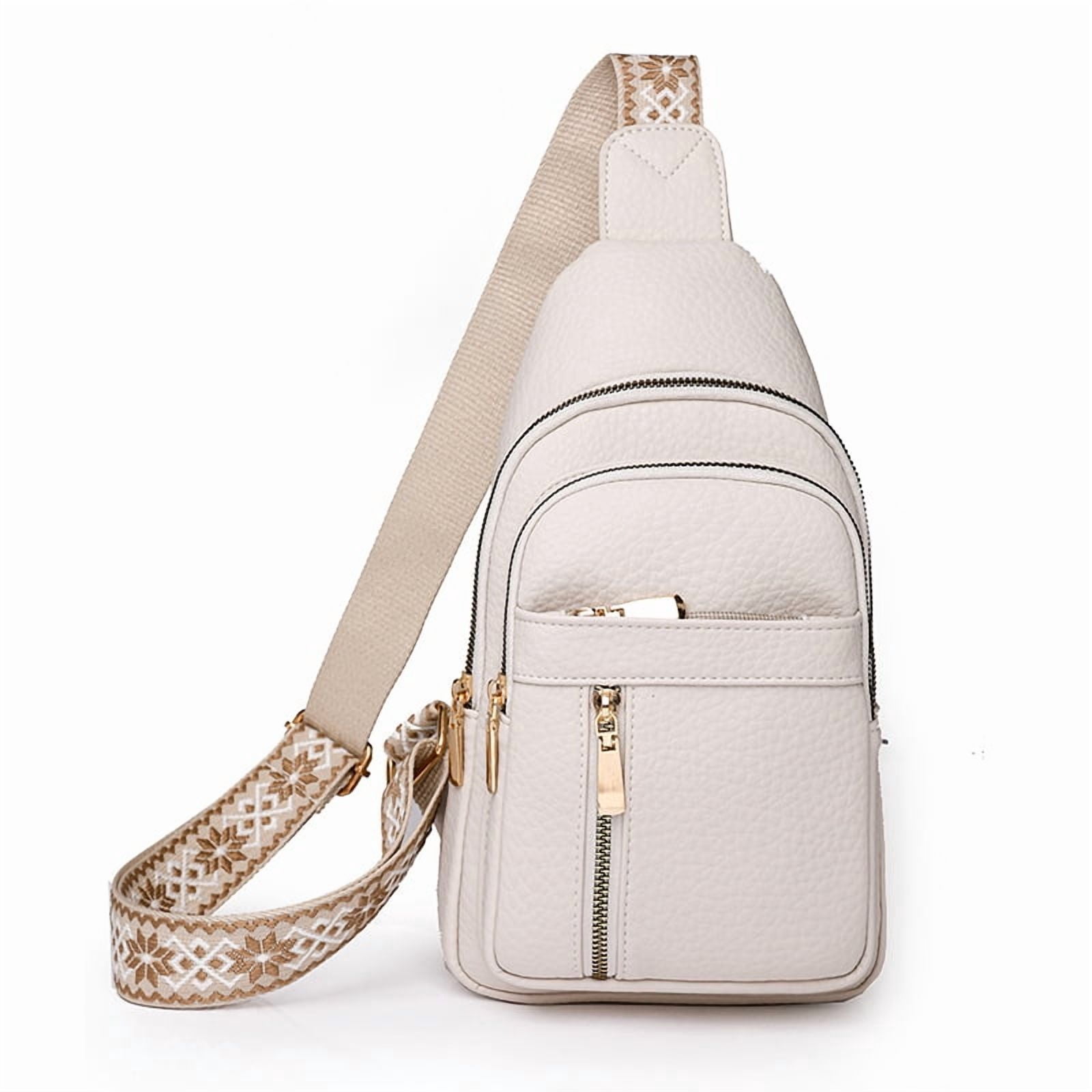 Small Sling Bag for Women Vegan Leather Fanny Pack Crossbody Bag for Women Casual Daypack for Travel Chest Bag