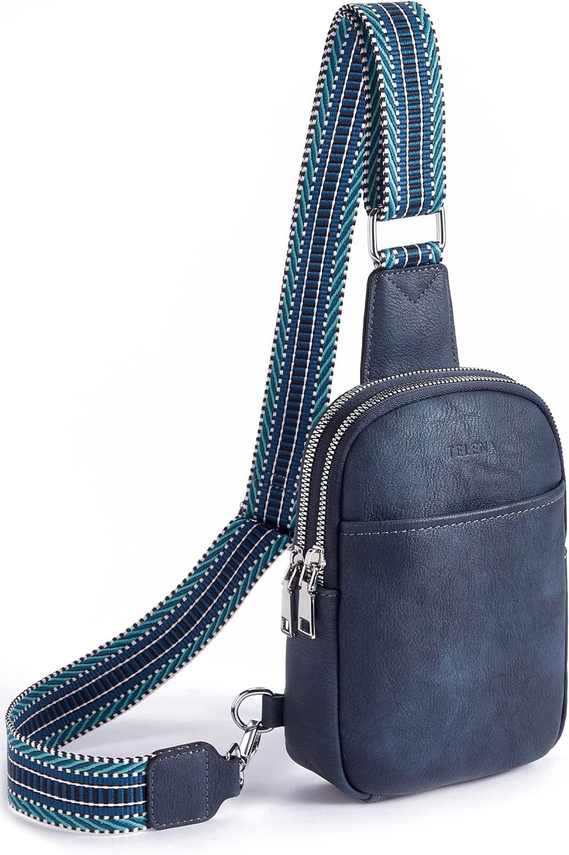 Small Sling Bag For Women | Vegan Leather Crossbody Bag, Nylon Fanny Pack, Travel Chest Bag