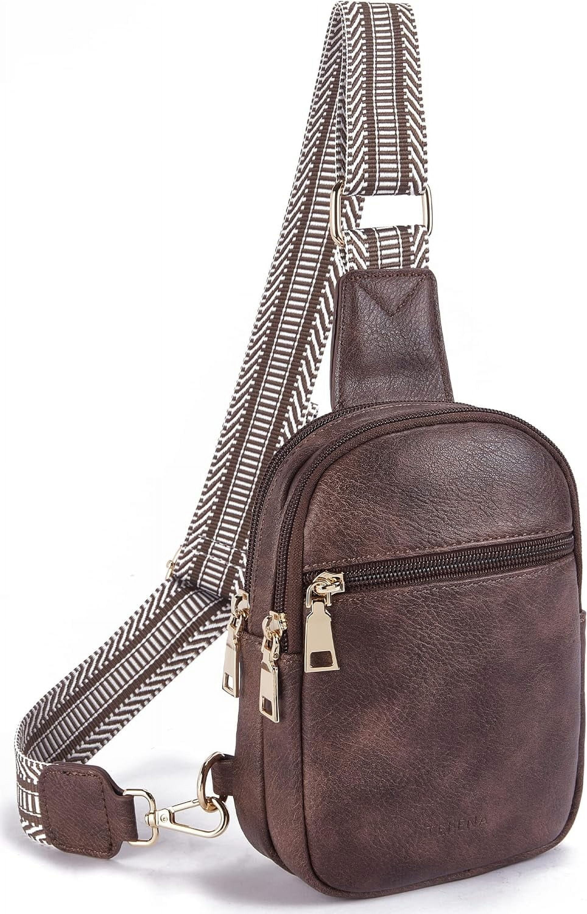 Small Sling Bag For Women | Vegan Leather Crossbody Bag, Nylon Fanny Pack, Travel Chest Bag - View #3