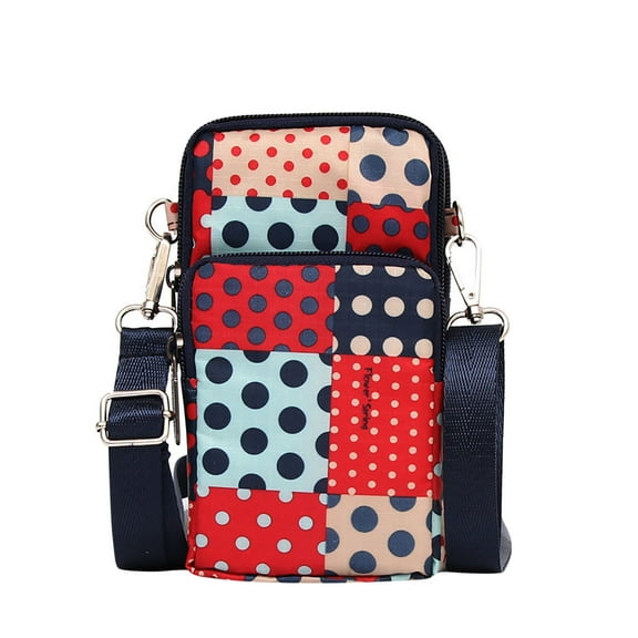 Crossbody Bag Cell Phone Bags for Women Lightweight Nylon Cellphone Wallet Purse with Adjustable Shoulder Rope