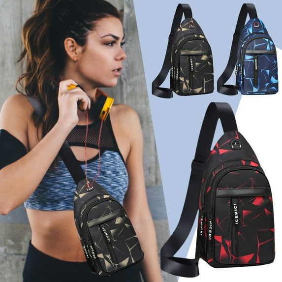 Small Sling Crossbody Backpack Shoulder Bag for Men Women Lightweigh Back Pack Sling Bag Backpack for Hiking Walking Travel Black