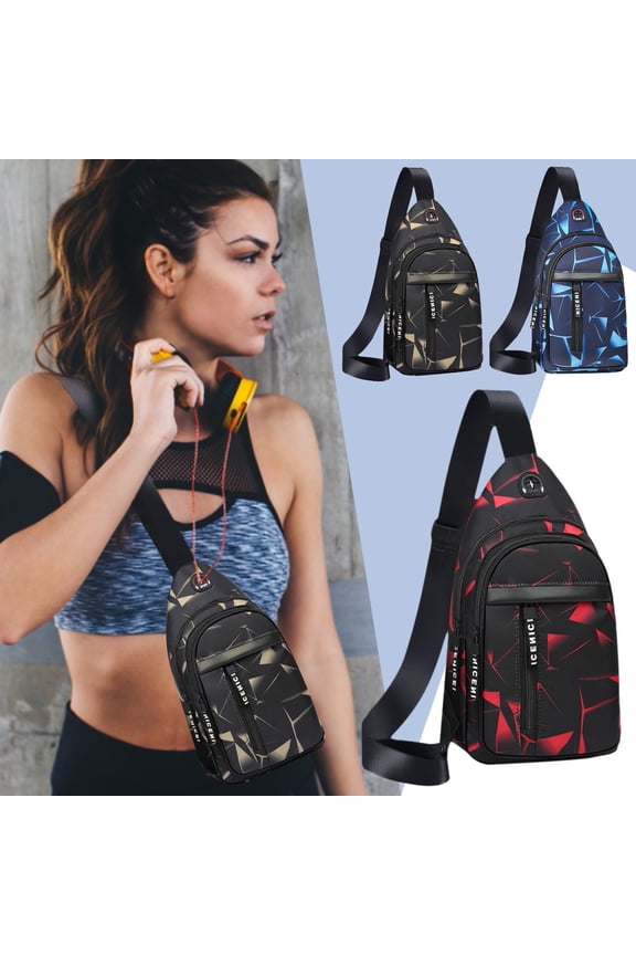 Small Sling Crossbody Backpack Shoulder Bag for Men Women Lightweigh Back Pack Sling Bag Backpack for Hiking Walking Travel Black