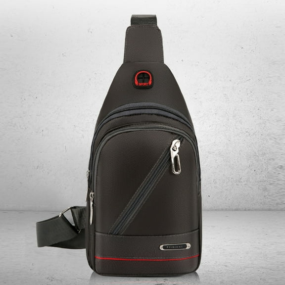 Small Sling Crossbody Bag Chest Shoulder Travel Bag Casual Daypack Sling Purse For Men Women With Earphone Hole Water
