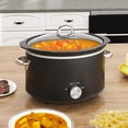 thumbnail image 1 of Small Slow Cooker 4QT, Mini Food Warmer with 3 Heating Settings, Removable Ceramic Pot, Dishwasher  Glass Lid, Stainless Steel, 1 of 6
