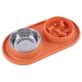 Small Slow Dog Feeder Slow Cat Feeder Small Stainless Steel Dog Bowl
