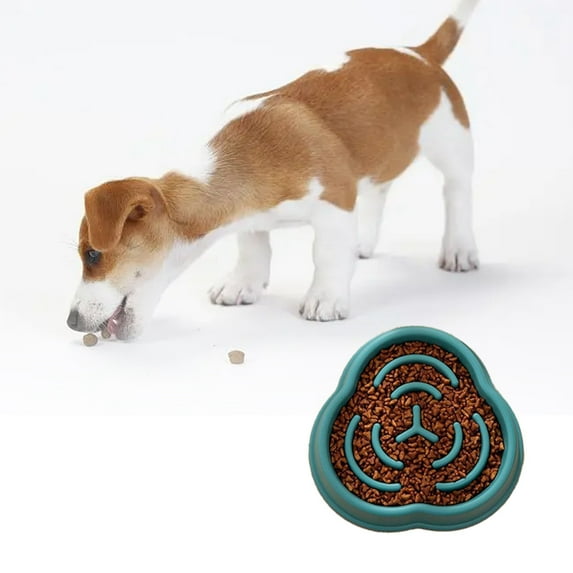 Small Slow Feeder Cat Dog Bowls, Puzzle Dog Bowl with Anti-, Pet Food Bowls for Fast Eaters,Interactive Dog Feeding Dishes to Slow Down Eating, Bloat Stop Bowls for Small Medium Dogs and Cats