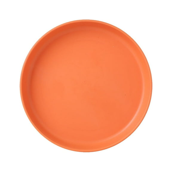 Small Snack And Bone Dish, Reusable Plastic Mini Plate for Tabletop, Appetizer, Or Waste Collection Orange